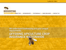 Tablet Screenshot of beekeepingins.com